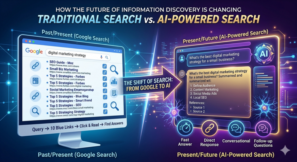 The Shift of Search from Google to AI: How the Future of Information Discovery Is Changing